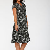Cat Paw Swing Dress in Black