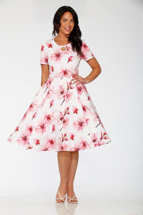 White Orchid Bloom Swing Dress - 4 White Orchid Bloom Swing Dress - 4