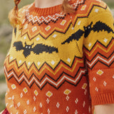 It Be Like 'Bat' Fair Isle Short Sleeve Sweater