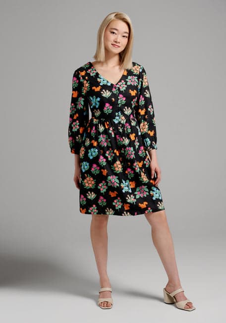 Buy U&F Women Black & Red Floral Print Maxi Dress - Dresses for Women  10935218 | Myntra