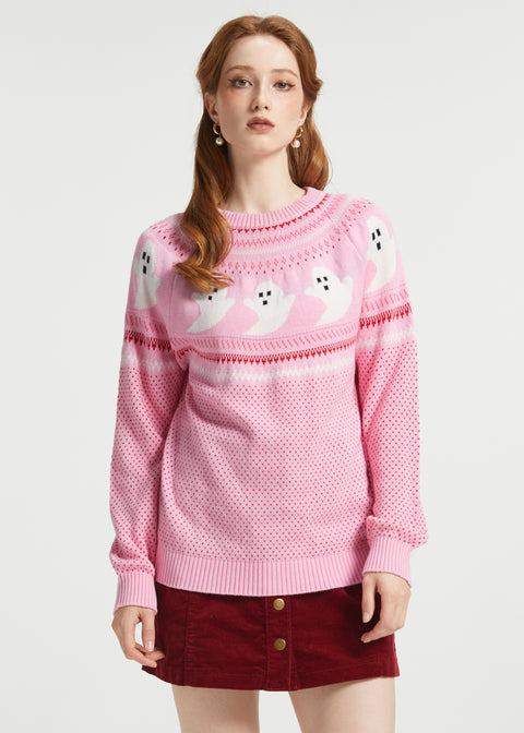 You've Been Ghosted Fair Isle Sweater