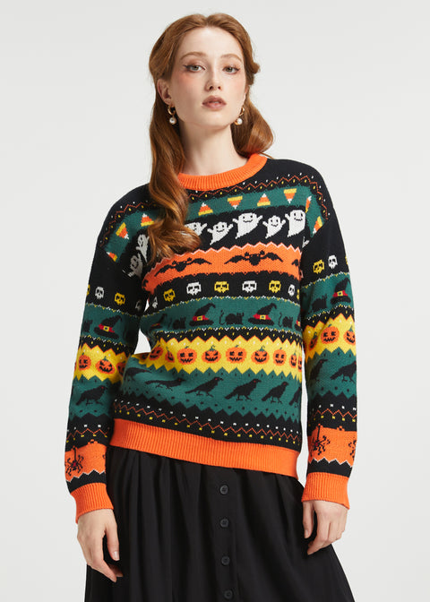 Fright Night Delight Fair Isle Sweater