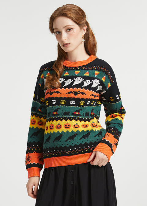 Fright Night Delight Fair Isle Sweater