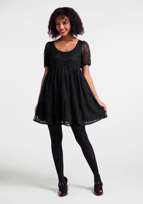 Cute Plus Size Dress, Black Lace Plus Size Dress, Black Lace Pencil Dress