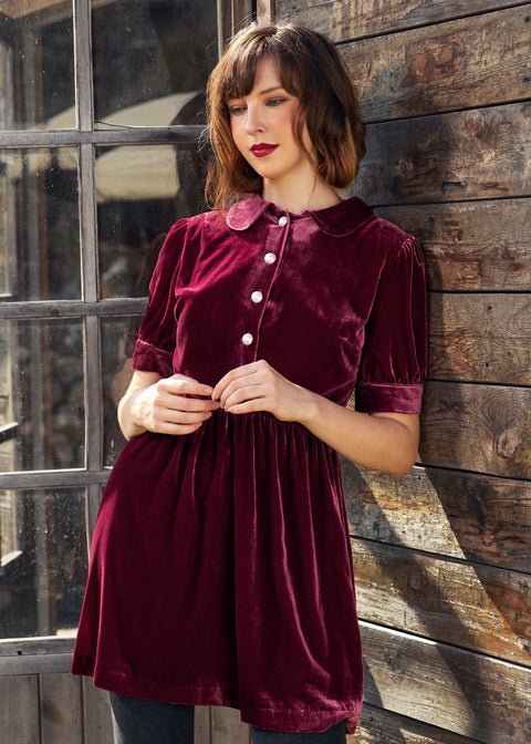 Such A Stunner Velvet Shirt Dress