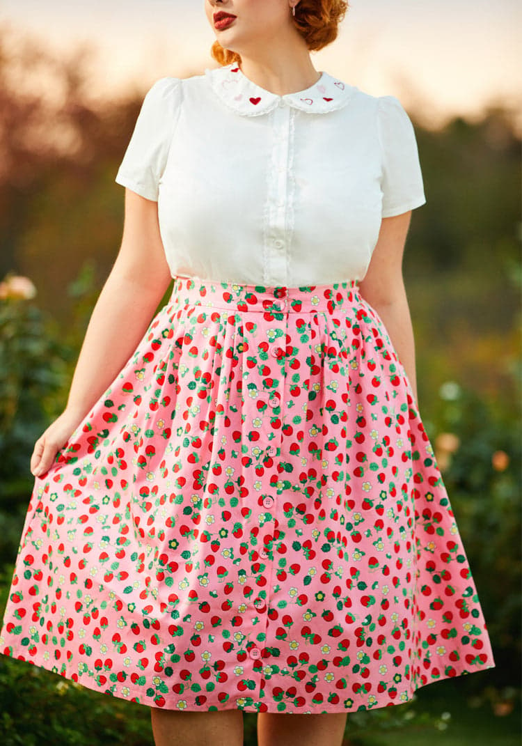 Berries & Blossoms A-Line Skirt