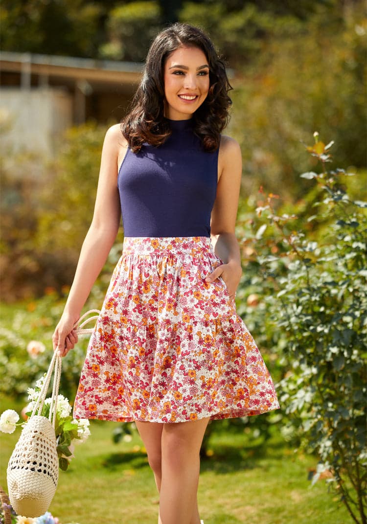 Dolls On Parade Tiered Skirt
