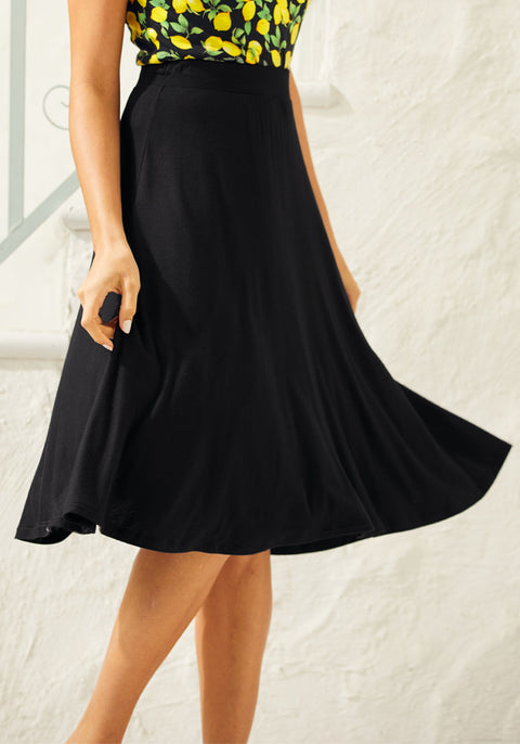 Excellence Attained Knit A-Line Skirt in Black, Size XS Excellence Attained Knit A-Line Skirt in Black, Size XS