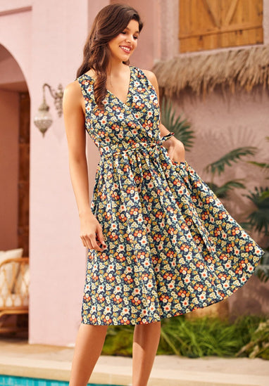 Instant Energy Faux-Wrap Dress