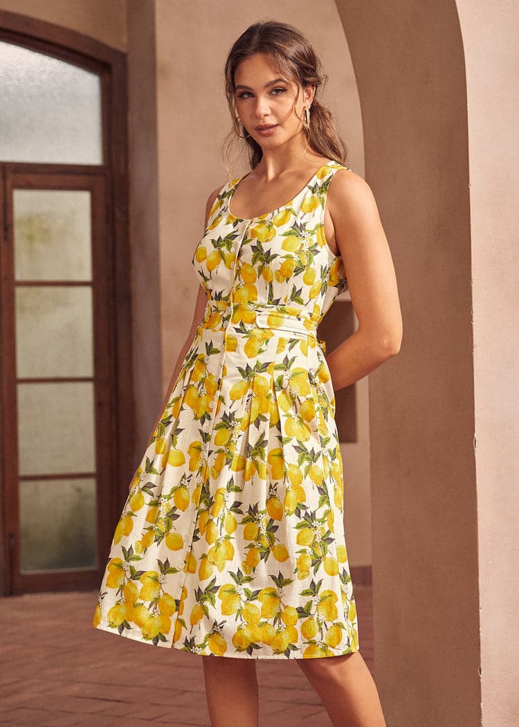 Seeking Out Sunshine Fit And Flare Dress