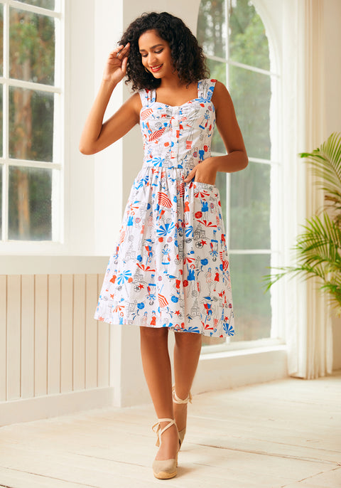 Ocean Breeze Midi Skirt