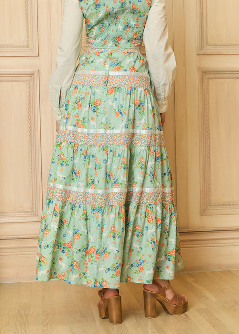GUNNE SAX for ModCloth Bella Tiered Cottagecore Maxi Skirt Unicorn Tapestry / M GUNNE SAX for ModCloth Bella Tiered Cottagecore Maxi Skirt Unicorn Tapestry / M