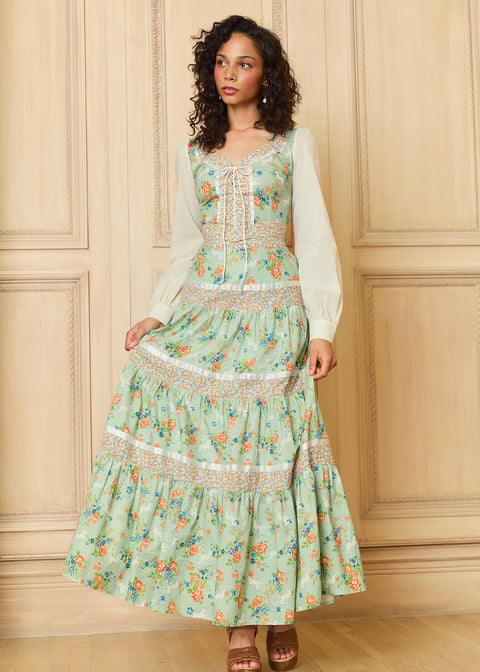 GUNNE SAX for ModCloth Bella Tiered Cottagecore Maxi Skirt Unicorn Tapestry / M GUNNE SAX for ModCloth Bella Tiered Cottagecore Maxi Skirt Unicorn Tapestry / M