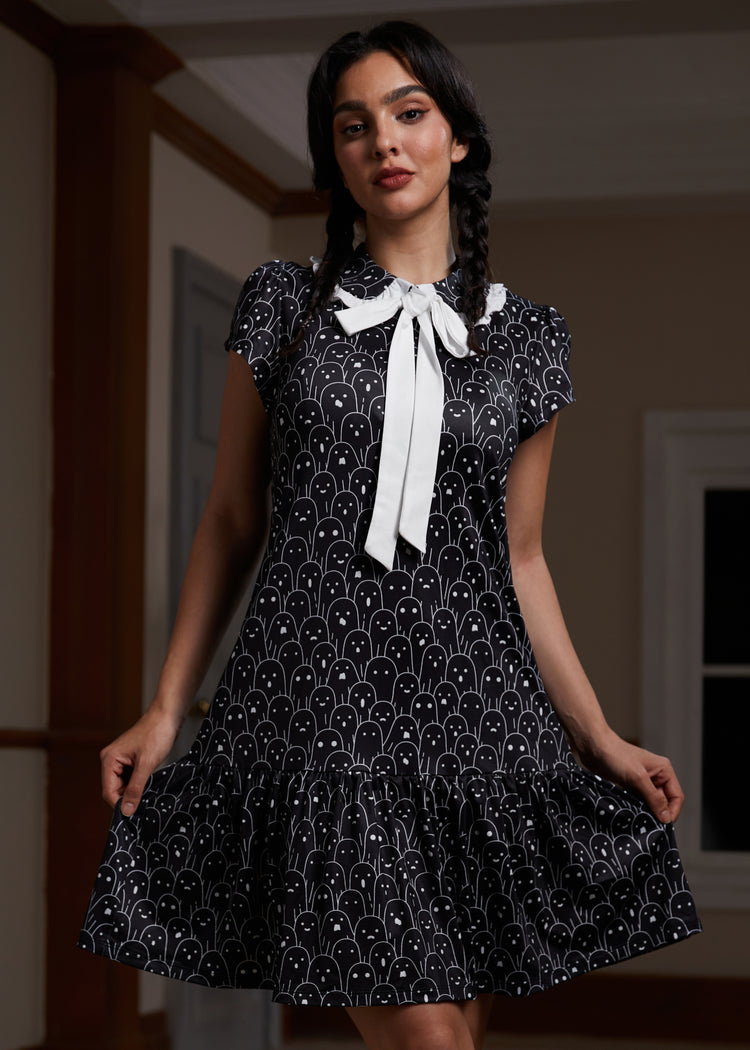 Mornings in the Mist Ruffle Dress