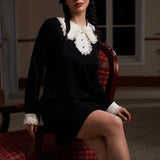 Laced Leaf Shift Dress
