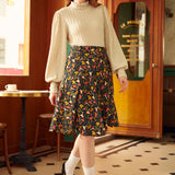 Retro Rendezvous Balloon Sleeve Turtleneck