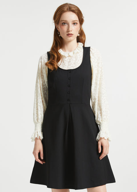 Classically Charming Sleeveless Fit & Flare Dress
