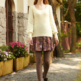 Sock Hop Sensation Long Sleeve Scoopneck Top (Final Sale)