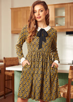 Nifty Fifties Flare Collar Dress