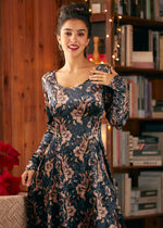 Retro Radiance Fit & Flare Dress