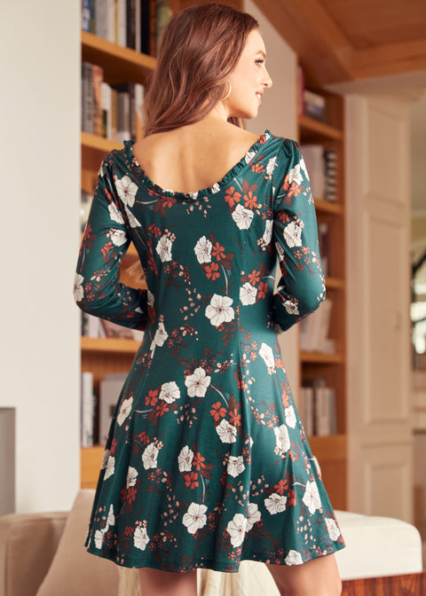 Woodstock Wanderer Scoopneck Fit & Flare Dress