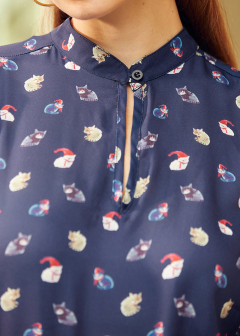 Vintage Vogue Puff Shoulder Blouse