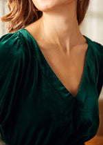 Jazz Age V-Neck Balloon Sleeve Top