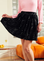 Midnight Muse Dirndl Velvet Skirt