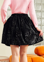 Midnight Muse Dirndl Velvet Skirt