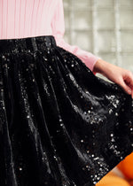 Midnight Muse Dirndl Velvet Skirt