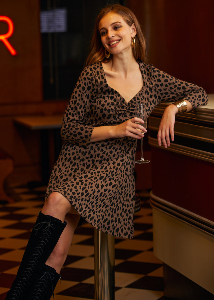 Leopard Hi-Low Empress Dress