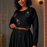 Whimsical Gingerbread Man Sweatshirt (Final Sale)