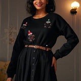 Whimsical Gingerbread Man Sweatshirt (Final Sale)