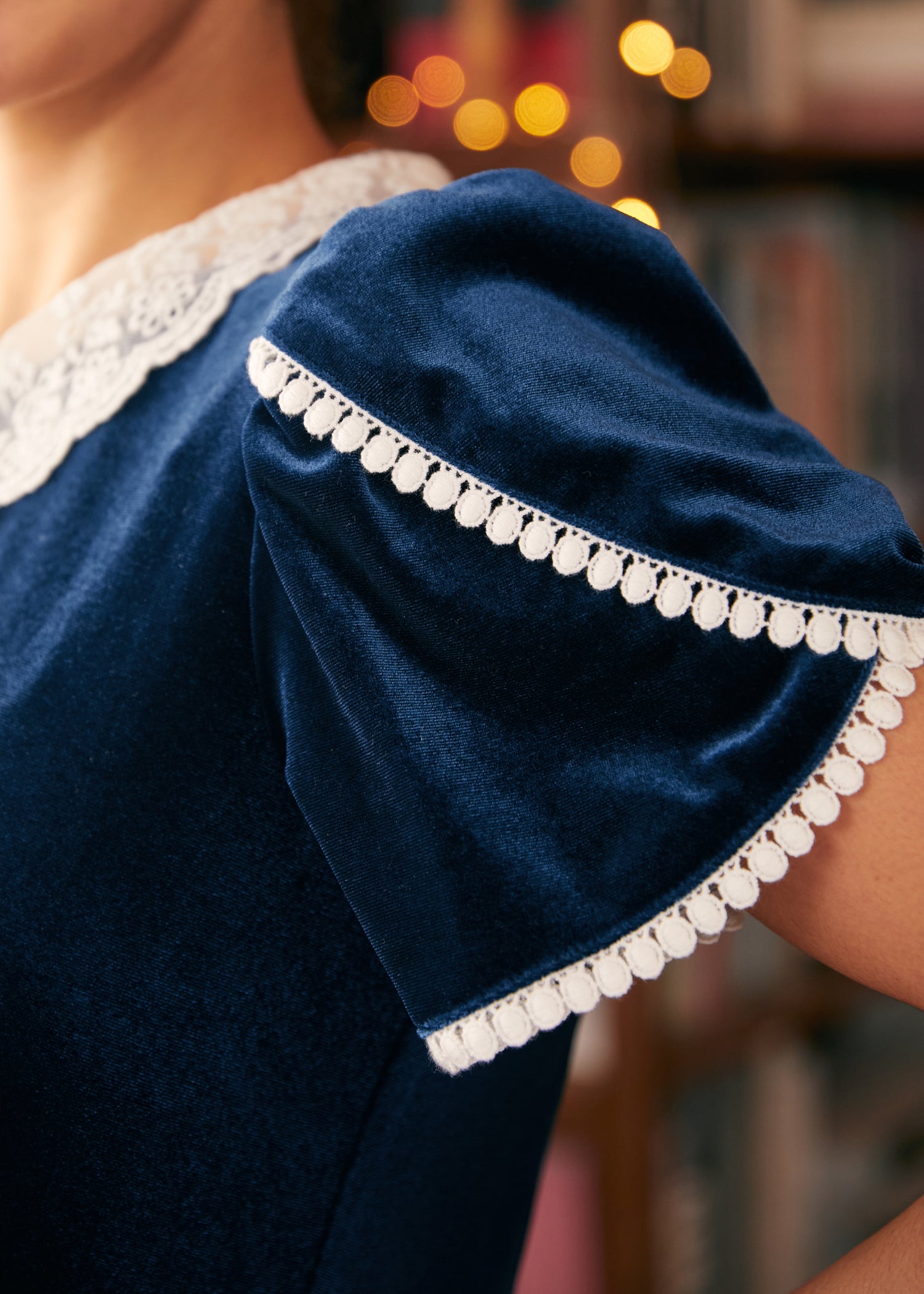 Victorian Whisper Lace Collar Dress (Final Sale)