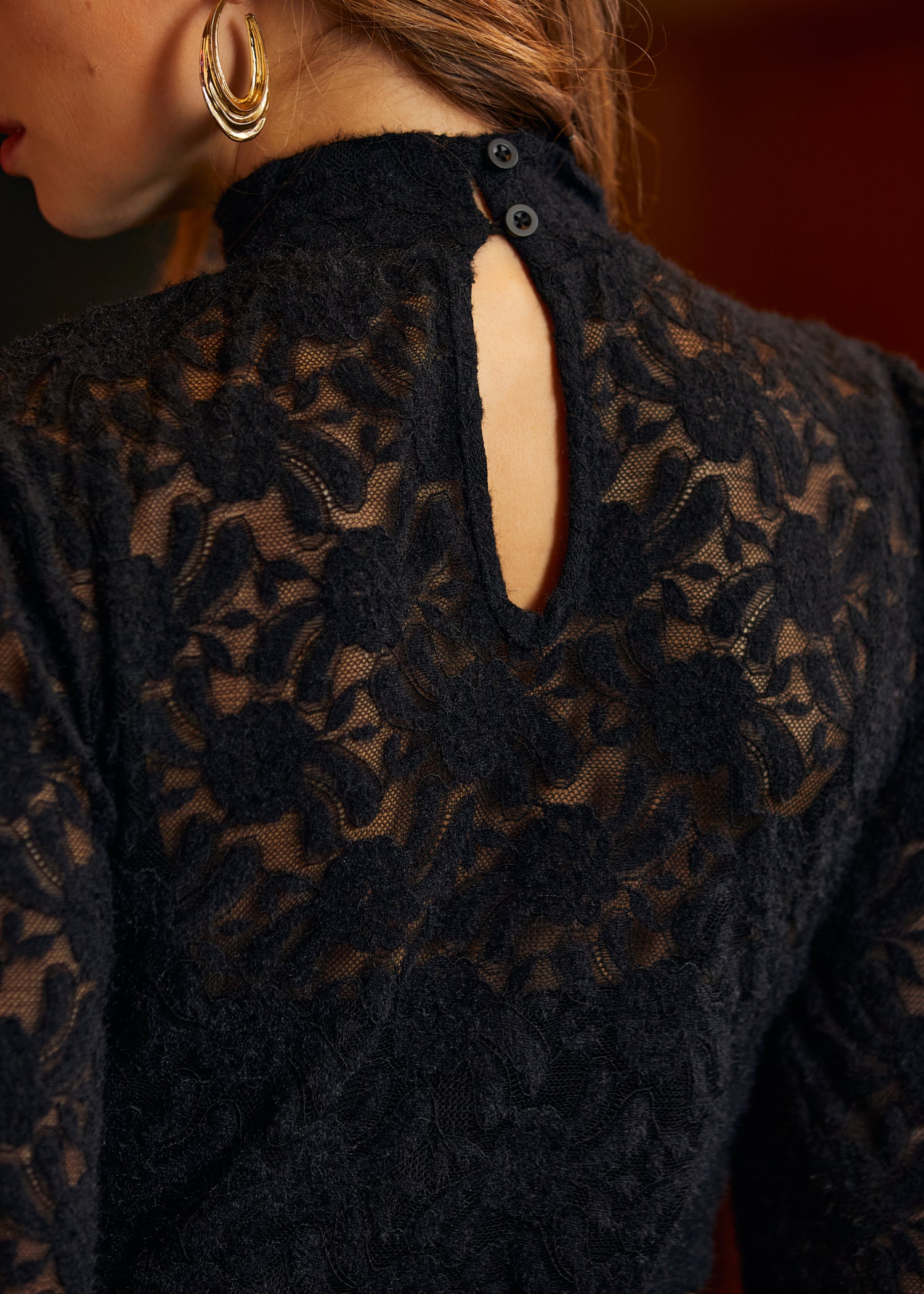Cut to the Chase Puff Shoulder Mock Neck (Final Sale)