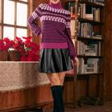 Nostalgic Knit Puff Shoulder Turtleneck (Final Sale)