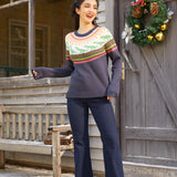 Retro Charm Raglan Sweater