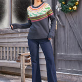 Retro Charm Raglan Sweater