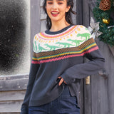 Retro Charm Raglan Sweater