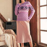 Whimsical Winter Puff Shoulder Sweater (Final Sale)