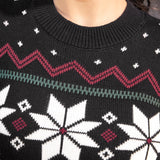 Whimsical Winter Puff Shoulder Sweater (Final Sale)