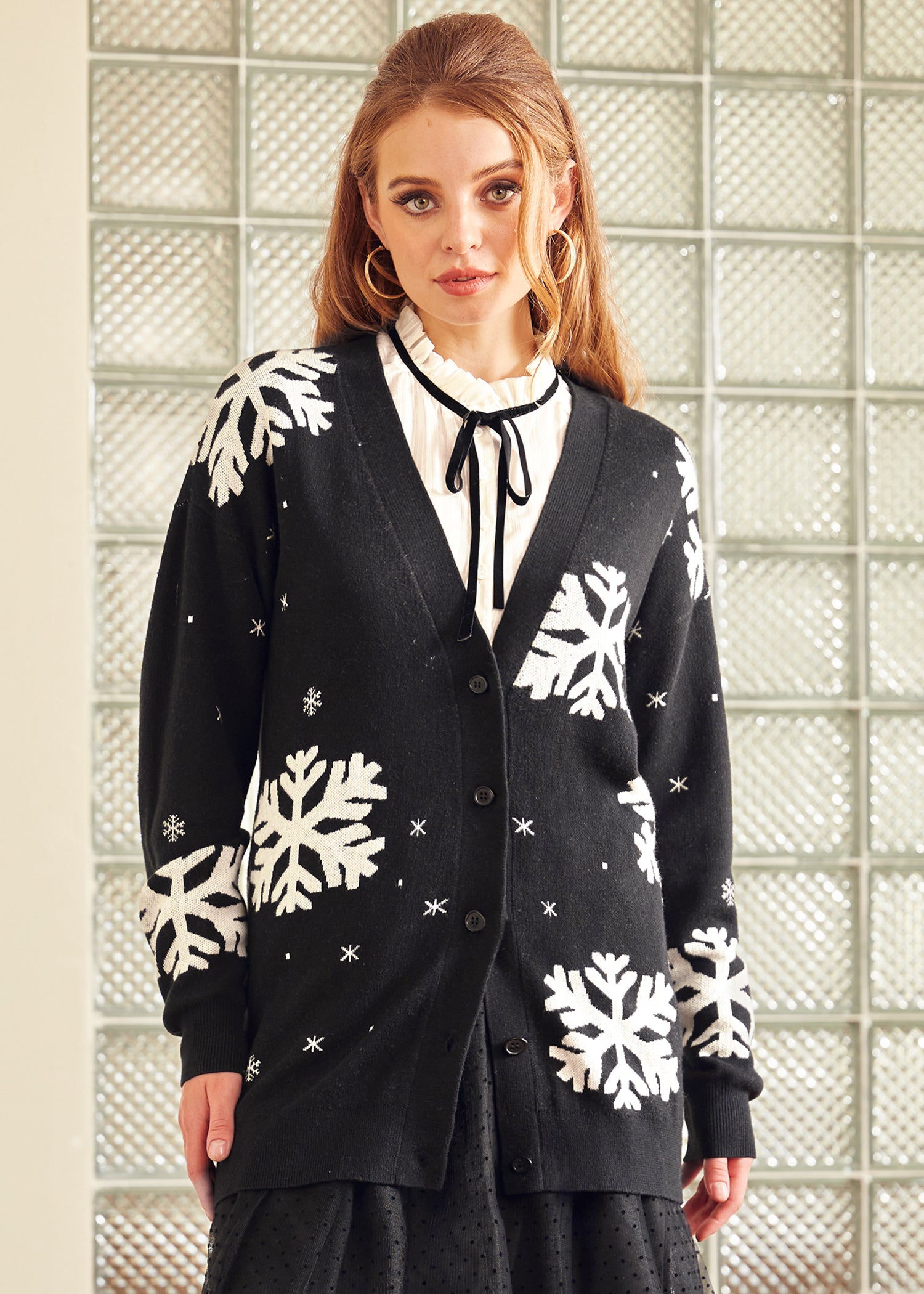Whispers of Winter Snowflake Cardigan (Final Sale)