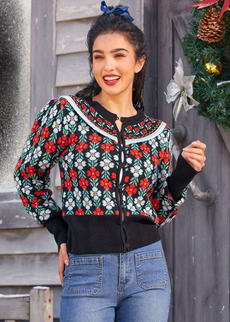 Timeless Tapestry Jacquard Cardigan