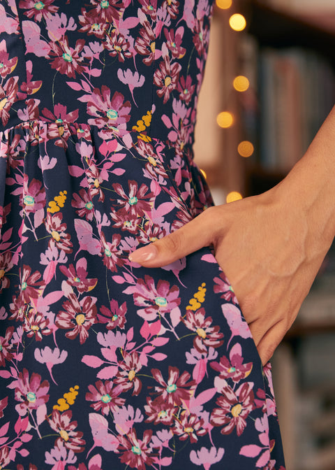 Timeless Tapestry Square Neck Dress