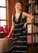 Enchanted Evening V-Neck Maxi Dress