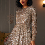 Seaside Serenade Shirred Sleeve Dress