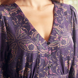 Goldie Hour V-Neck Midi Dress (Final Sale)