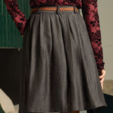 Bookstore's Best Chambray A-Line Skirt (Final Sale)
