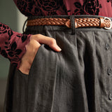 Bookstore's Best Chambray A-Line Skirt (Final Sale)