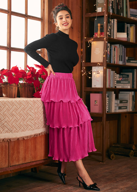 Vintage Tales Tiered Midi Skirt (Final Sale)